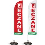 ReklamEdiyoruz Eczane Pharmacy Yelken Bayrak 2'li Paket V3
