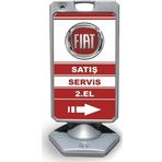ReklamEdiyoruz Fiat Reklam Ve Yönlendirme Uyari Dubasi A Tabela Gri
