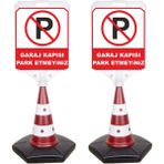 ReklamEdiyoruz Garaj Kapısı Park Etmeyiniz Yazan Reklam Dubası 2'li - 2 Adet