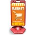 ReklamEdiyoruz Market Reklam ve Yönlendirme Uyarı Dubasi A Tabela Kırmızı
