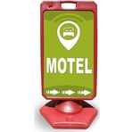 ReklamEdiyoruz Motel Reklam Ve Yönlendirme Uyari Dubasi A Tabela Kırmızı