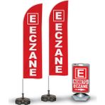 ReklamEdiyoruz Nöbetçi Eczane Temalı 2 Yelken Bayrak ve A Tabela Reklam Paketi