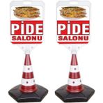 ReklamEdiyoruz Pide Salonu Temalı Reklam ve Uyarı Dubası 2'li