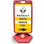 ReklamEdiyoruz Renault Reklam Ve Yönlendirme Uyari Dubasi A Tabela Kırmızı