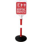 ReklamEdiyoruz Sosyal Mesafeyi Koruyalım Bariyer Uyarı Dubası