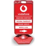 ReklamEdiyoruz Vodafone Reklam ve Yönlendirme Uyarı Dubasi A Tabela Kırmızı