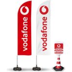 ReklamEdiyoruz Vodafone Reklam Yönlendirme Tanıtım Yelken Bayragı ve Kücük Duba - Renkli