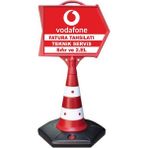 ReklamEdiyoruz Vodafone Reklam Yönlendirme ve Tanıtım Ok Dubası - Kırmızı - Beyaz