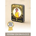Reklamella 187 Temalı Kişiye Özel Resimli Doğum Günü Magneti 8x6 cm 10 Adet - Siyah - Gold