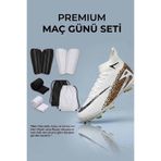 rekorsport Futbol Seti Krampon Halı Saha - Tekmelik, Konç ve Antrenman Çantası 4'lü Avantaj Paketi Beyaz-Rose