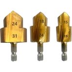 Rekotools Rekotools-3 Adet Kademeli Matkap Ucu, Altıgen Saplı Su Borusu Bağlantı Aleti 20/25/32MM