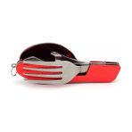 Rekotools Rekotools-Çok Fonksiyonlu Katlanır ve Çıkarılabilir Çatal/kaşık/bıçak (Kırımızı)