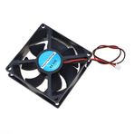 RELAND SUN Çift Bilyalı Rulman DC 5V 12V 24V 80MM CPU Fan 8025 80 * 80 * 25 MM 8 * 8 * 2.5 CM Soğutma Fanı 2PIN (5v, Kol Rulmanı)