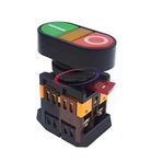 Reland Sun-Reland Sun AC 600V 10A Açma/Kapama Başlangıç Durdurma Gösterge Işığı ile Anlık Push Button Anahtarı APBB-22 & 25N