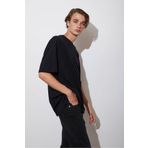 Relax family xf Erkek Oversize Bol Kesim T-shirt Sade Siyah Beyaz Renkli Bisiklet Yaka Pamuklu Yazlık Düz Basic