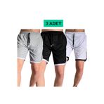 Relax family xf Erkek Siyah Beyaz Kırmızı Yeşil Gri Spor Şort Basketbol Futbol Çizgili Şort Fitness Koşu Bermuda