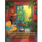 Relaxing Corner Coloring Book: Cozy Interiors for Stress Relief and Peaceful Coloring | 8x11 inches, 110 pages | 50+ Cozy Designs to color..... Gift for Vacations, Holidays and Free time