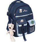 Relaxion 1450 Lacivert İthal Kore Tarzı Unisex İlkokul Çocuk Sırt Çantası