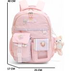 Relaxion 2174-1450 Ithal Kore Tarzı Unisex Çocuk Ilkokul Sırt Çantası - NKT02174-PUDRA-TEKEBAT