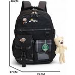 Relaxion 2174-1450 Ithal Kore Tarzı Unisex Çocuk Ilkokul Sırt Çantası - NKT02174-SIYAH-TEKEBAT