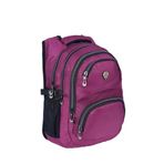 Relaxion RLX2226 Mor 5 Bölmeli Suya Dayanıklı Ergonomik Astarlı Kumaş Okul Sırt Çantası