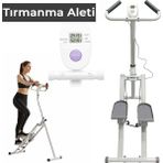 Relaxus Dikey Merdiven Tırmanma Basamak Egzersiz Aleti Direnç Lastiği Hediye ile Alt Vücut Güçlendirme - Beyaz