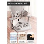 Relaxus Ergonomik ve Ortopedik Bel Destekli Oturma Minderi Postür Düzeltici Iş Ev ve Araç Kaymaz Sırt ve Koltuk Yastığı - 42 x 32 cm - Gri