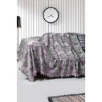 Rell Home %100 Pamuklu Lüks Kaymaz Koltuk Örtüsü | Koltuk Şalı | Çok Amaçlı Örtü - 170 x 220 cm - Pembe