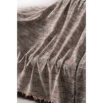 Rell Home Pamuklu Dokulu Koltuk Şalı 170X220 cm – Saçaklı Tv Battaniyesi & Dekoratif Koltuk Örtüsü - 170 x 220 cm - Bej
