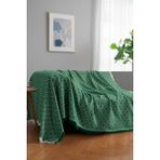 Rell Home Pamuklu Dokulu Koltuk Şalı 170X220 cm – Saçaklı Tv Battaniyesi & Dekoratif Koltuk Örtüsü - 170 x 350 cm - Yeşil