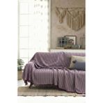 Rell Home Pamuklu Saçaklı Koltuk Örtüsü Çok Amaçlı Örtü | Koltuk Şalı | Çekyat Örtüsü 170X220 cm - 170 x 220 cm - Bordo