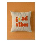 rellhome Good Vibes Yazılı Desenli Tasarım Punch Kırlent Yastık Kılıfı