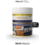 Relux Paint Çok Amaçlı Saf Akrilik Dönüşüm Boyası – Ahşap, Fayans, Metal, Cam, Plastik, Su Bazlı 1.15LT - Beyaz