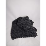 Relya Unisex Siyah Kırçıllı Puffy El Örgü Yumuşacık Kışlık Sepet Model Çok Amaçlı Bebek Battaniyesi 100 cm