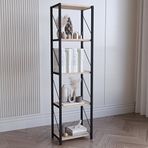 Remaks 5 Raflı Metal Kitaplık Meşe