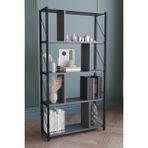Remaks 5 Raflı Metal Large Kitaplık Dekoratif Kitaplık Antrasit