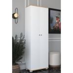 Remaks 8 Raflı Çok Amaçlı Mutfak, Banyo, Kiler Dolabı Meşe / Beyaz - Ahşap