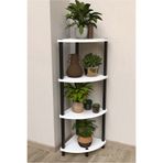 Remaks FLORA 4 RAFLI MOBLEN ÇİÇEKLİK SAKSILIK BALKON BAHÇE DEKOR RAF STAND-BEYAZ