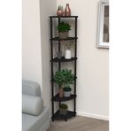 Remaks FLORA 6 RAFLI MOBLEN ÇİÇEKLİK SAKSILIK BALKON BAHÇE DEKOR RAF STAND-SİYAH MERMER
