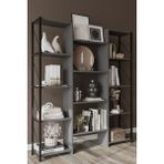 Remaks Hibrit 12 Raflı Metal Kitaplık Antrasit