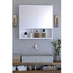 Remaks Life Aynalı Çok Amaçlı Aynalı Raflı Banyo Dolabı - Beyaz