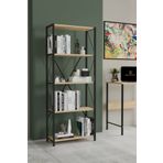 Remaks Rosa 5 Raflı Metal Kitaplık Safir Meşe