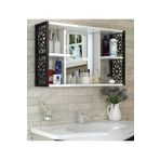 Remaks Siyah Aynalı Lavabo Banyo Dolabı