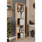 Remaks ULUDAĞ 5 Raflı Kitaplık Dekoratif Kitaplık Modern Kitaplık-MEŞE
