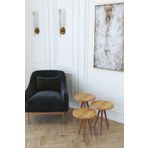 Remaks Vintage 3'Lü Yuvarlak Zigon Sehpa Çay Sehpası Servis Sehpası - Meşe