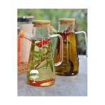 Rembox Bambu Kapaklı Vakumlu Borosilikat Yağdanlık 2 Li Bambu Yağlık Sirkelik 900 Ml
