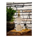 Rembox Gold Kapaklı Cam Kolonya Şişesi 200 ml Şık Kolonya Şişesi