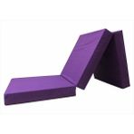 Remege Deprem Yatağı - Üçe Katlanır Koltuk Yatak - Çadır Içi Katlanır Yatak - Kamp Yatağı 60X180X9,5 cm - Mor