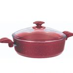 Remetta Granit 28 cm Kırmızı Basık Tencere