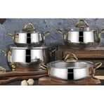 Remetta Serena Gold 8 Parça Çelik Tencere Seti